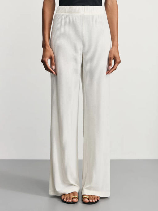 Трикотажные брюки в рубчик / Zarina  фото 2