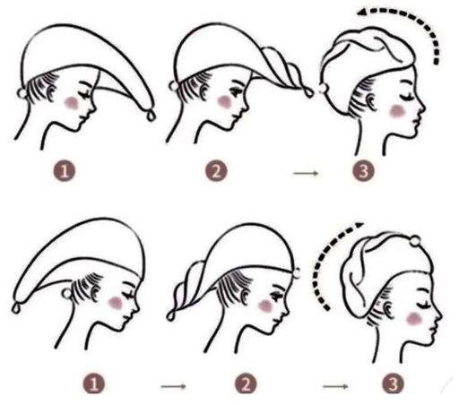 Полотенце-чалма  вафельное  для сушки волос белая - Julystar фото 3