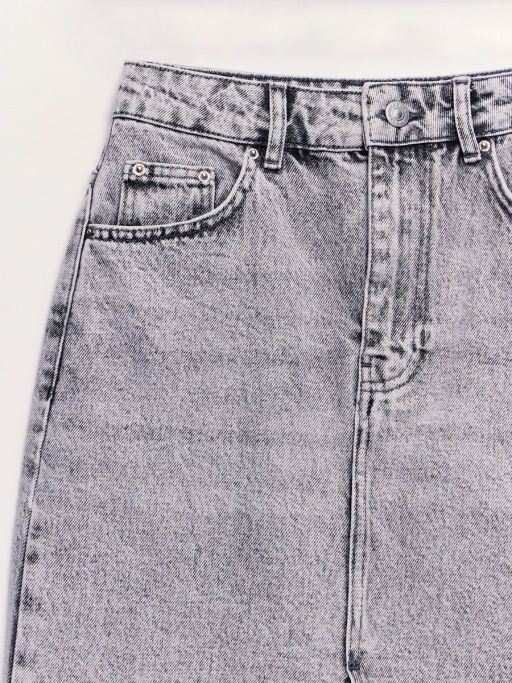 Джинсовая юбка миди с разрезом спереди ZR2605092350-107 / Zarina  фото 4