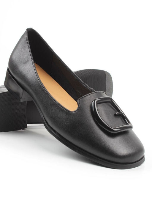 06-DLG03-1 BLACK Туфли женские (натуральная кожа)