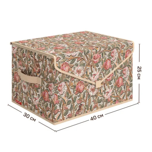 Короб стеллажный с крышкой, большой, 40*30*25 см Valiant  фото 23