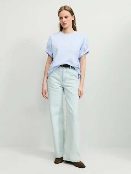 Базовая футболка оверсайз из хлопка / Zarina фото 2