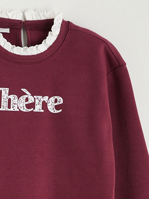 Bisiklet Yaka K?z ?ocuk Sweatshirt