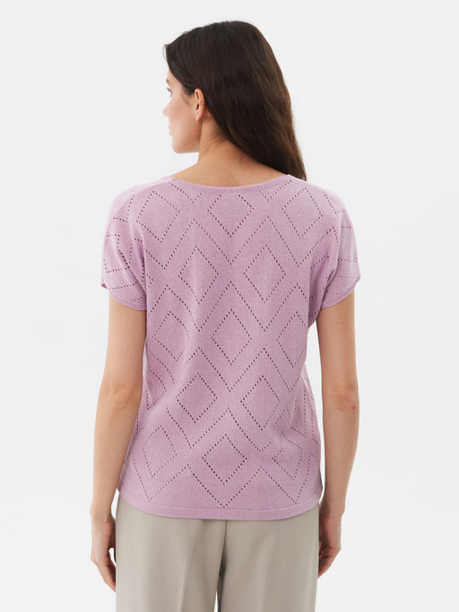 Джемпер короткий рукав л1128 розовый