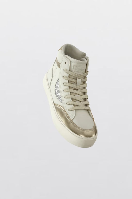 METALLIC HIGH TOP SNEAKERS - Zara фото 3