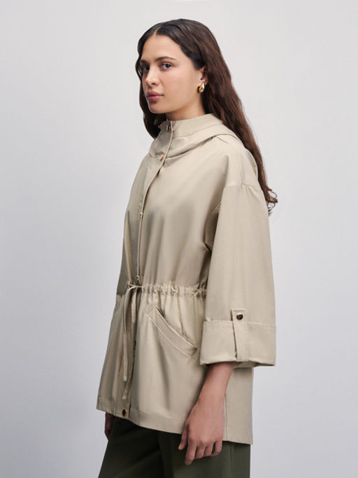 Куртка с капюшоном на кулиске / Zarina  фото 4