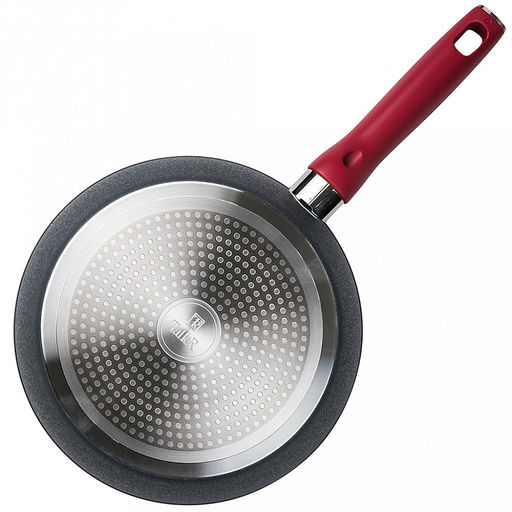 Сковорода с антипригарным покрытием д24см Грейси, h7,5см, s2,8мм, дно д14,5см, s4,9мм, глубокая, кованный алюминий, бакелитовая ручка c покрытием soft touch, TalleR (Китай) Подходит для всех видов плит, включая индукционную. - Домашняя мода фото 5