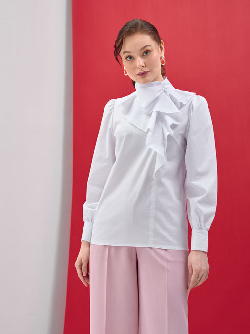 Блузка с жабо - Tantino фото 14