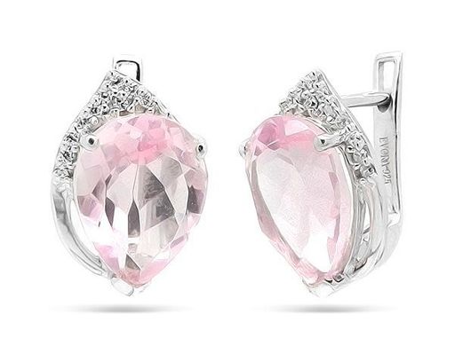 Серьги из серебра морганит, Нинет