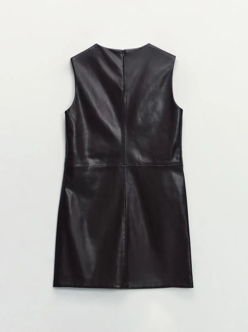 Платье миди из искусственной кожи / Zarina