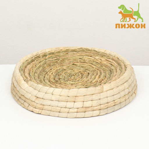 Экологичный лежак для животных (хлопок+рогоз), 40 см, белая - Пижон фото 6