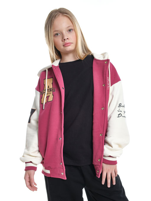 Толстовка с капюшоном с принтом 33-7647 красный - Mini maxi фото 22