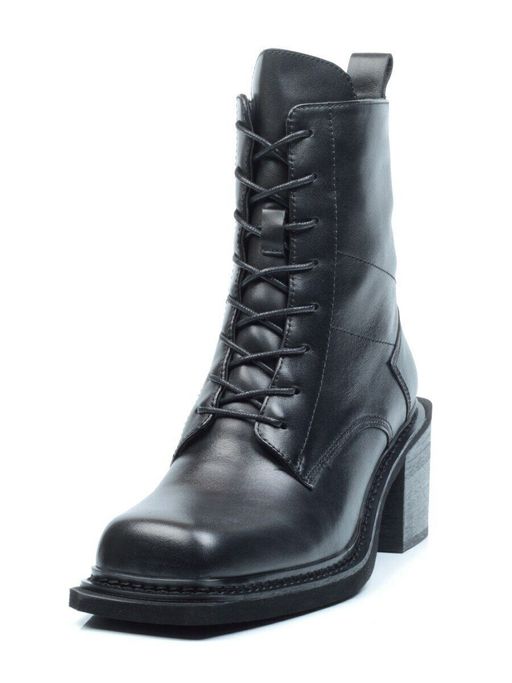 01-E21B-2A BLACK Ботинки демисезонные женские (натуральная кожа, байка) - Фабричный китай фото 7