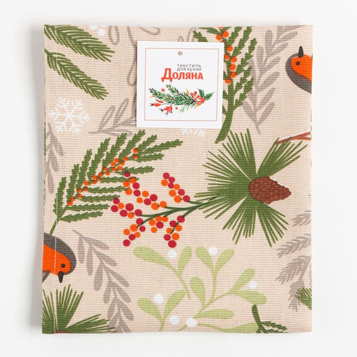 Полотенце Доляна Bullfinch 35х60 см, 100% хл, рогожка 164 г/м2  фото 5