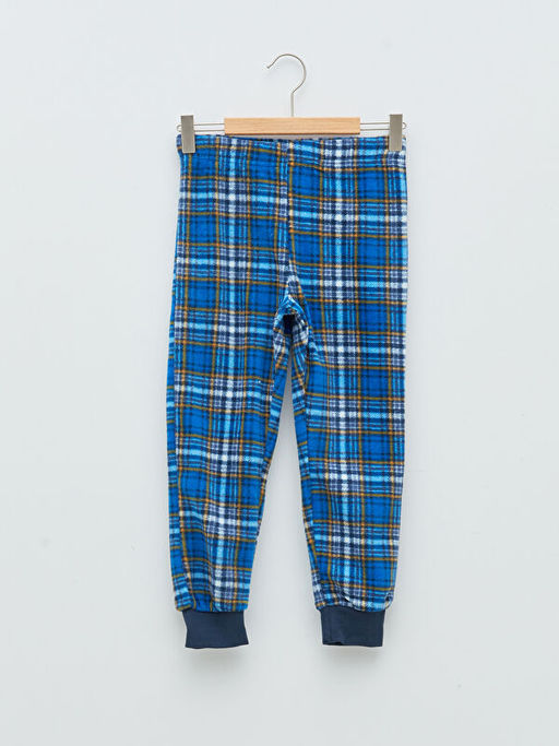 Beli Lastikli Ekose Desenli Polar Erkek ?ocuk Pijama Alt - Waikiki фото 2