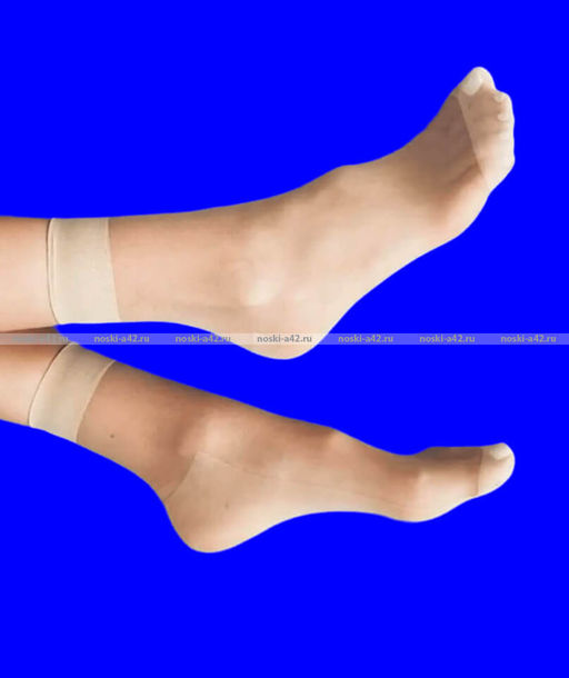 Цена за 10 пар. Casandhud носки капрон женские бежевые с пяткой