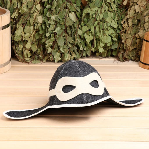 Шапка для бани и сауны «Лётчик», полиэфир 70%, шерсть 30%, белая, «Добропаровъ»