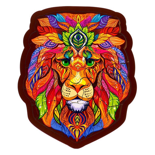 Пазл деревянный фигурный «Лев», 69 элементов