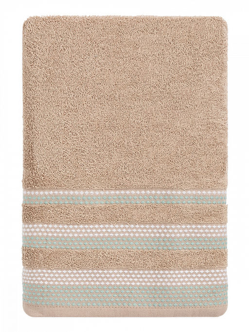 Полотенце для тела 70x140 бежевый махровая ткань - Denastia фото 2