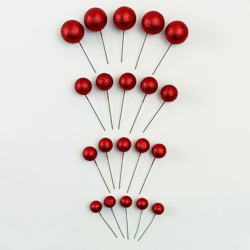 Набор для украшения Бусины, набор 20 шт, цвет красный - Страна карнавалия фото 2