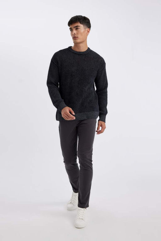 Брюки-чиносы скинни из парусины - Defacto фото 3