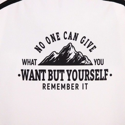 Рюкзак текстильный Горы, 46х30х10 см, вертик карман, цвет молочный - Nazamok фото 4