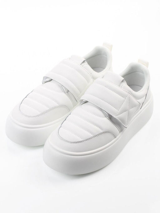 03-YH462-1 WHITE Полуботинки спортивные демисезонные женские (натуральная кожа)