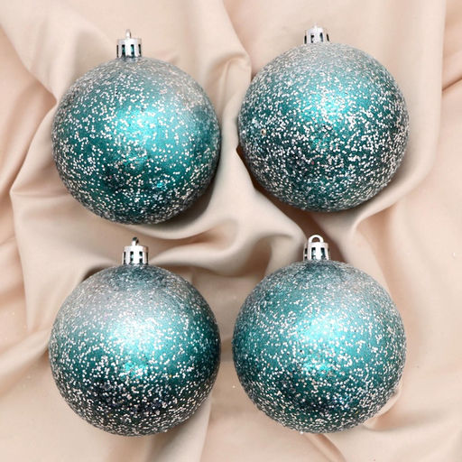 Ёлочные игрушки Джейн космос, шары новогодние, d=8 см, 4 шт., изумрудный - Зимнее волшебство фото 4