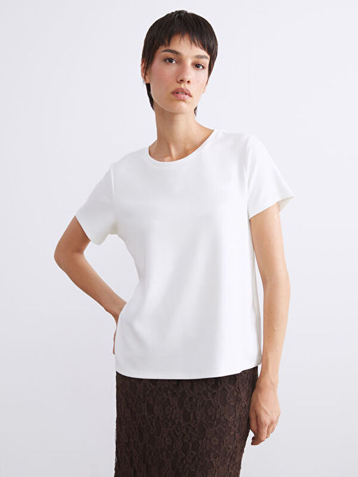 Bisiklet Yaka Kad?n Ti??rt