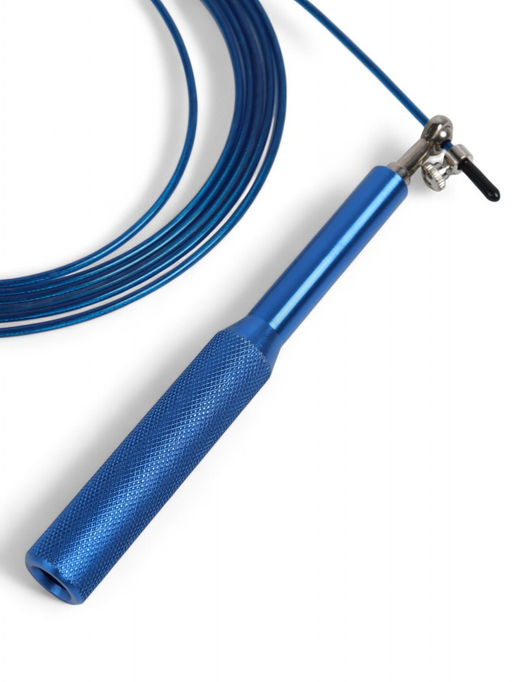 Скакалка спортивная ONLYTOP, 2.8 м, регулируемая, скоростная, с подшипником, синяя