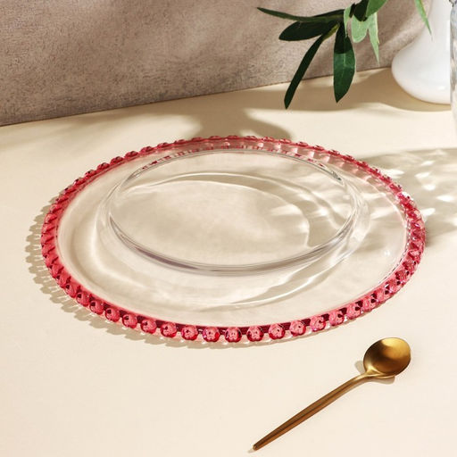 Тарелка-блюдо подстановочное Розе, 27.5?27.5?2 см, стекло