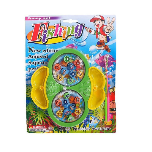 Уценка Рыбалка Бабочка: 18 рыбок, 2 удочки, заводная, МИКС