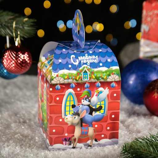 Подарочная коробка Бременские Музыканты, 12?12?17 см 1 шт.