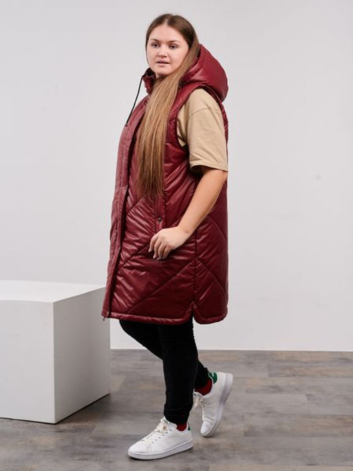 Жилет демисезонный Хлоя бордо - Yollochka фото 6
