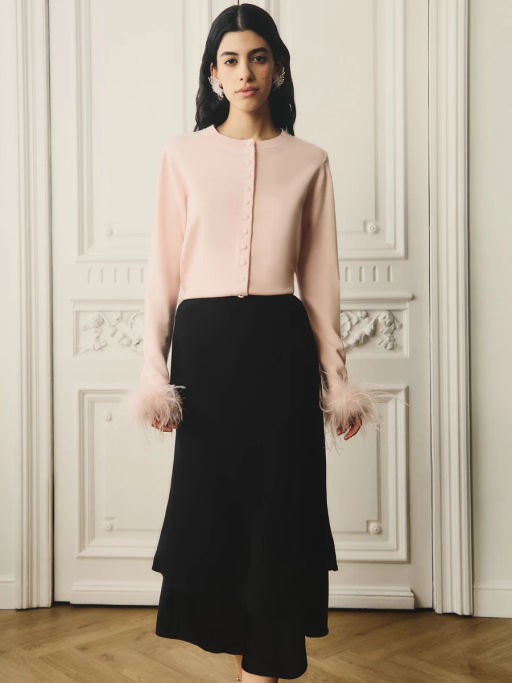 Двухслойная юбка миди / Zarina