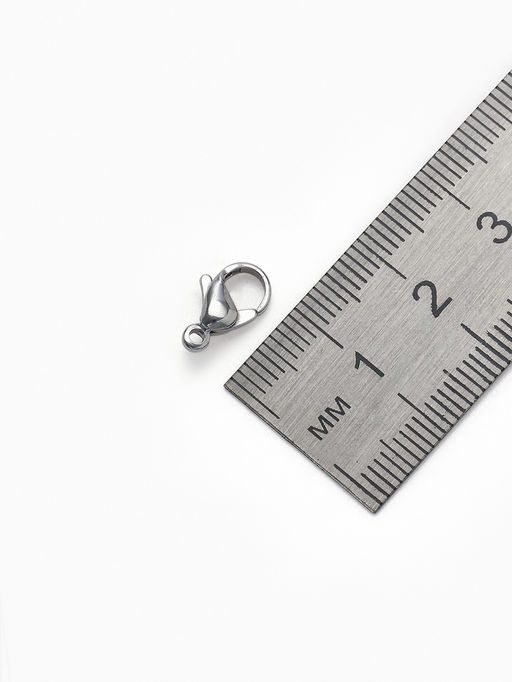 Цена за 2 шт. Замок карабин, 10 шт. 12?7 мм, цвет серебро