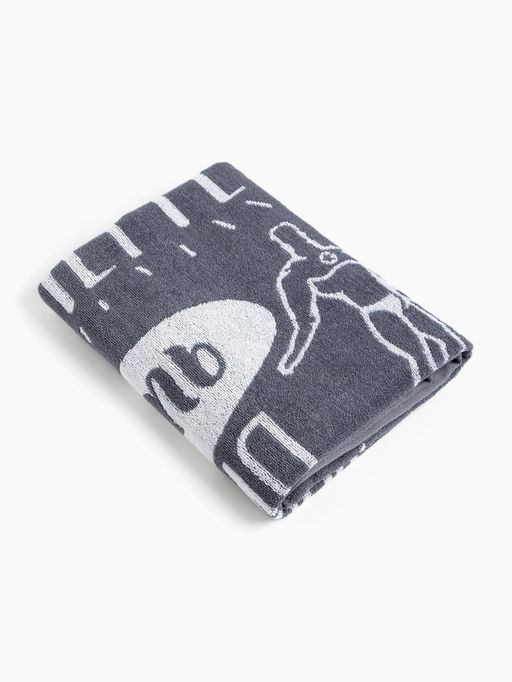 Полотенце махровое Этель Папа, 70?130 см, 100% хлопок, 420 г/м?, серое