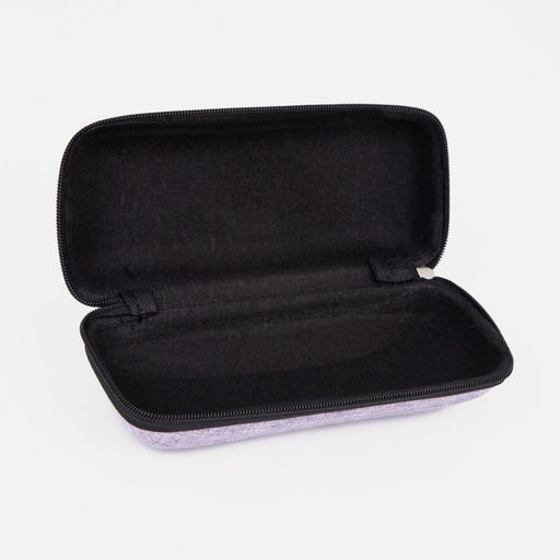 Футляр для очков на молнии, длина 17 см, фиолетовый