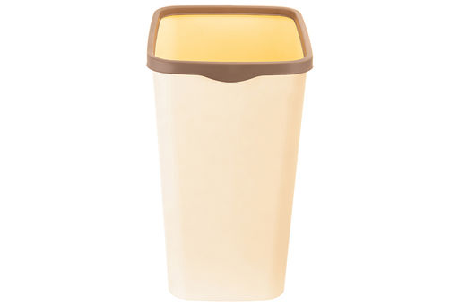 Ведро для мусора с фиксатором 9 л 23,5*19,2*29 см Тандем слоновая кость/шоколад (модель 841126) - Elan gallery фото 5