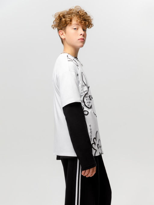 КБ 302923/белый(цветы) фуфайка (футболка) дет - Cubby фото 3