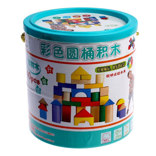 Деревянный конструктор в банке, 40 деталей, 20?18?18 см - Simaland фото 4