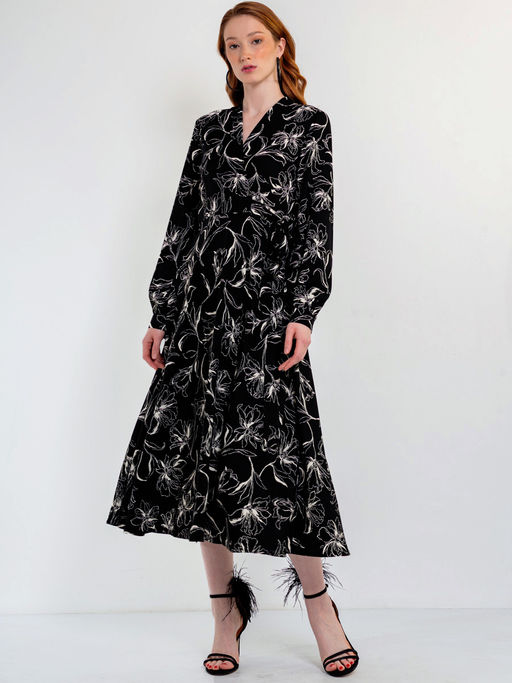 Платье на запах OD-810-2 черный OD-810-2