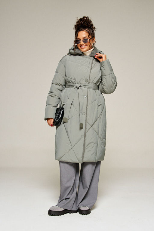 Пальто Beautiful Free 8024 шалфей