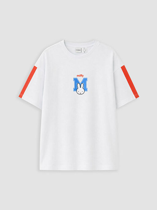 Miffy Bask?l? %100 Pamuklu K?z ?ocuk Ti??rt