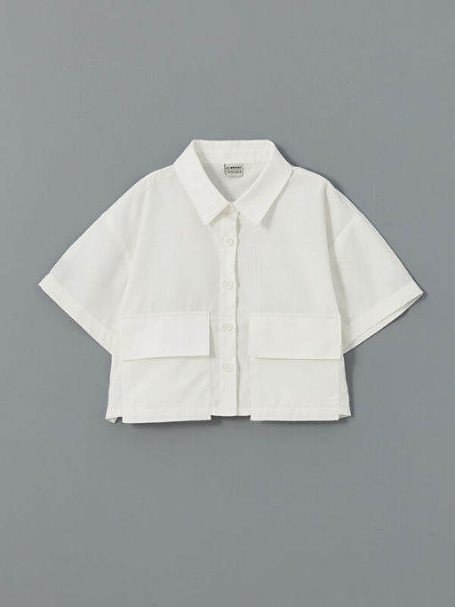 Basic K?sa Kollu K?z ?ocuk Crop G?mlek