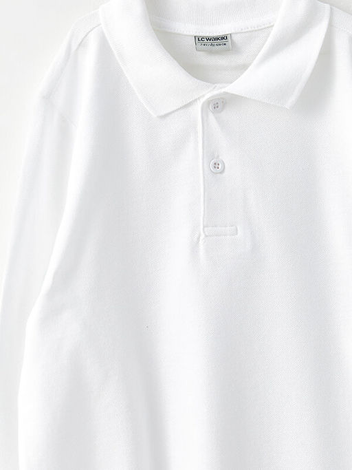 Polo Yaka Basic Uzun Kollu Erkek ?ocuk Ti??rt - Waikiki фото 2