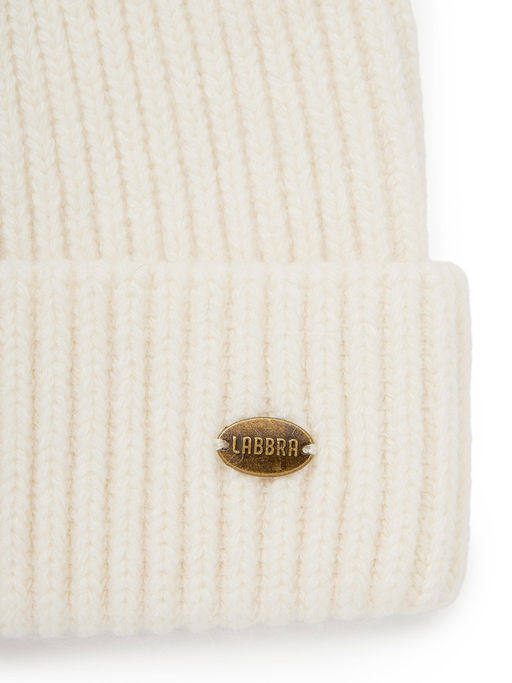 Шапка жен. пух енот+шерсть+виск LB-N88066 white