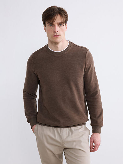 Bisiklet Yaka Erkek Sweatshirt