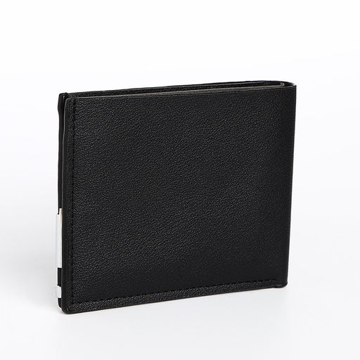 Портмоне мужское без застёжки, отдел для карт, для купюр, цвет чёрный - Simaland фото 2