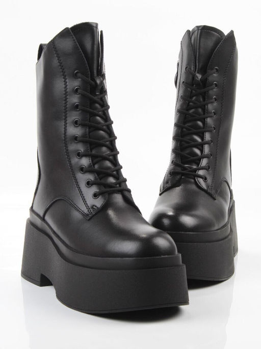 04-PAT225-1Z BLACK Ботинки зимние женские (натуральная кожа, 100% шерсть)